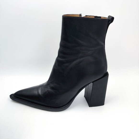 Ami Alexandre Mattiussi Block Heel Ankle Boots 40 10 - Picture 6 of 10